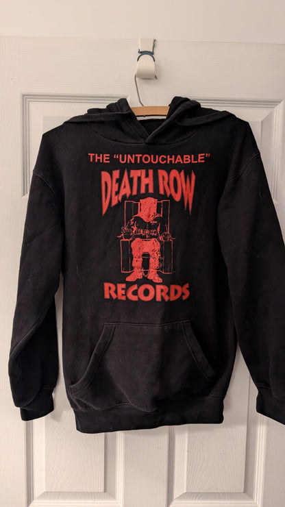Death Row Records “Untouchable” Hoodie Black Electric Chair Logo Size S/P