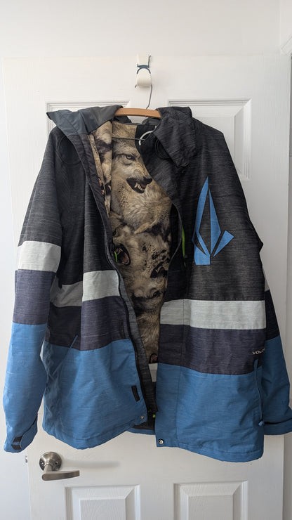 Vest Volcom Snowboard Jacket XL | Let It Storm Insulated Winter Coat Wolf Lining
