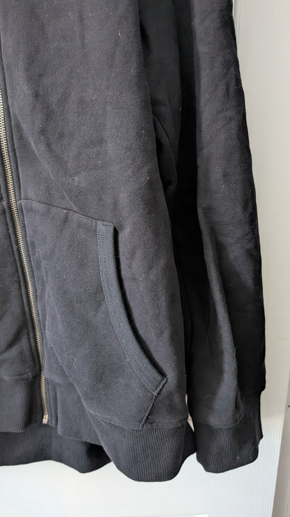 Tommy Hilfiger Full Zip Hoodie Black XXL Fleece Lined Logo Flag Hooded Sweatshirt