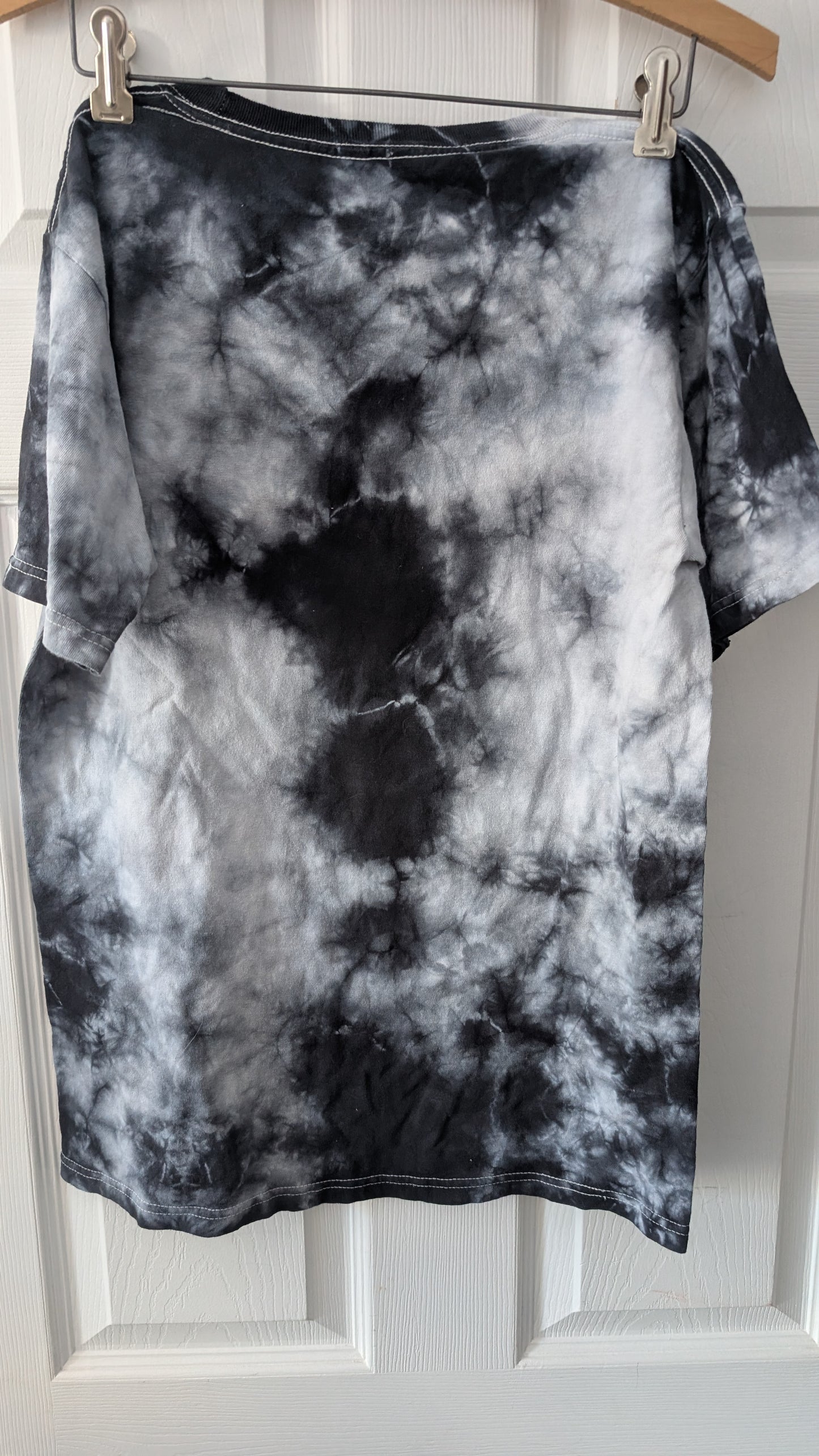 Poison Band T-Shirt Skull Snake Graphic Tie Dye Black Adult Small