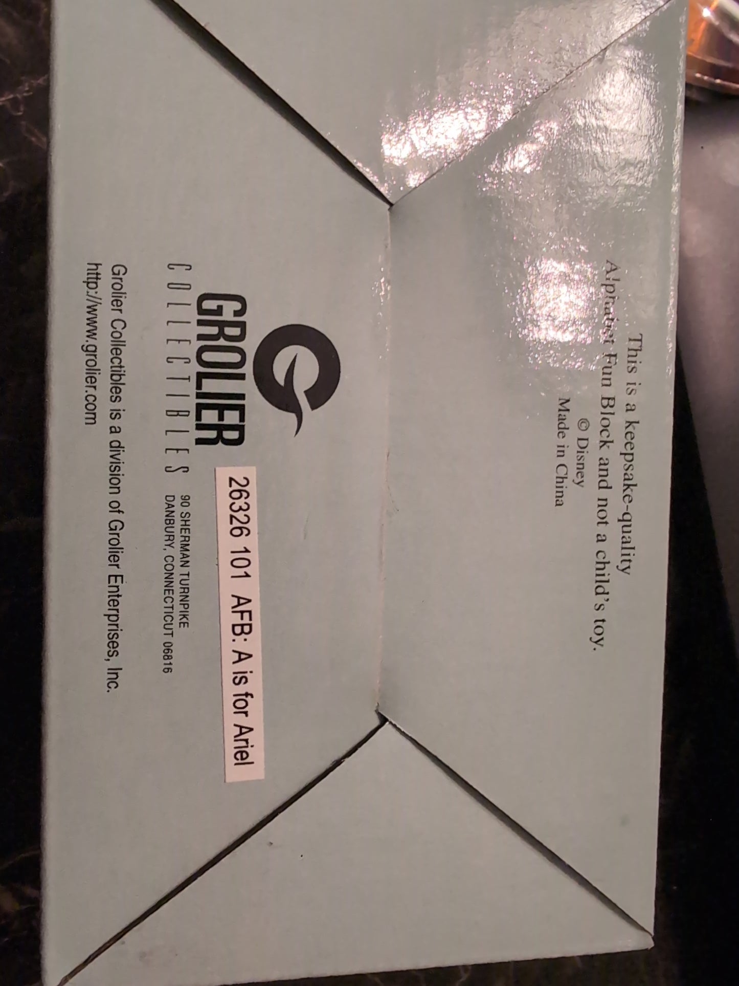 Grolier Collectibles Disney The Little Mermaid Ariel Figurine mini statue Purple Base NEW