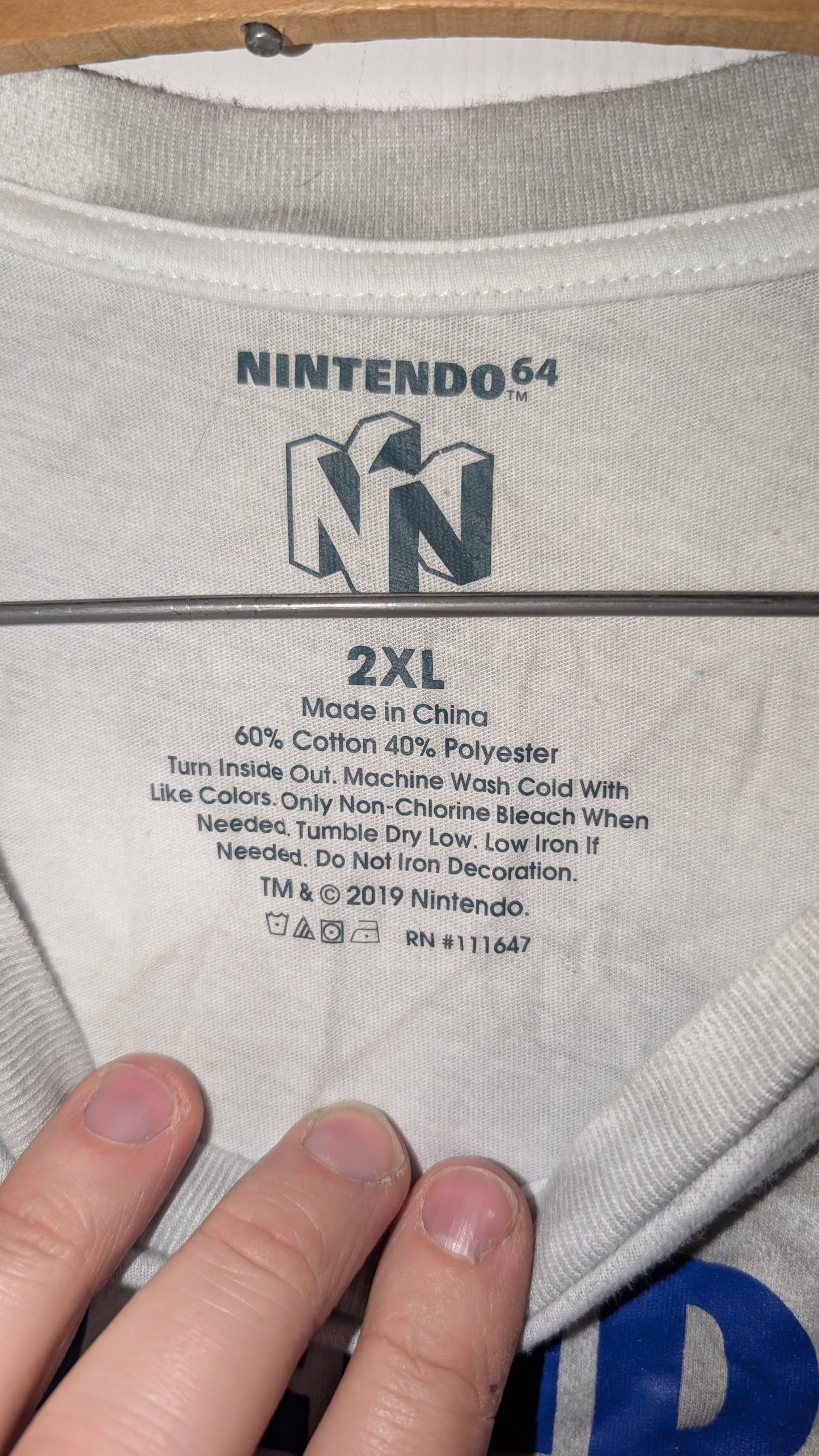 Nintendo 64 N64 Logo Tie-Dye Style T-Shirt Grey 2XL Official Gaming Tee 2019