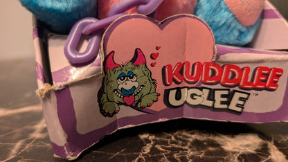 Vintage 1980s Kuddlee Uglee Monster Plush w/ Chain – Original Box – Tara Toys