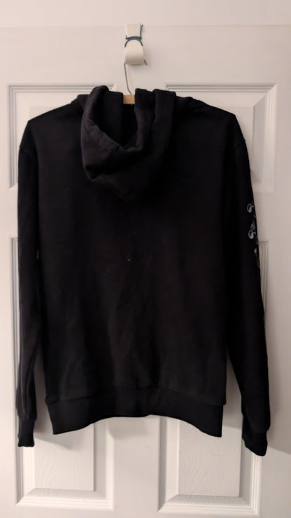 H&M Los Angeles Hoodie Black Bone Sleeve Graphic Size S/P