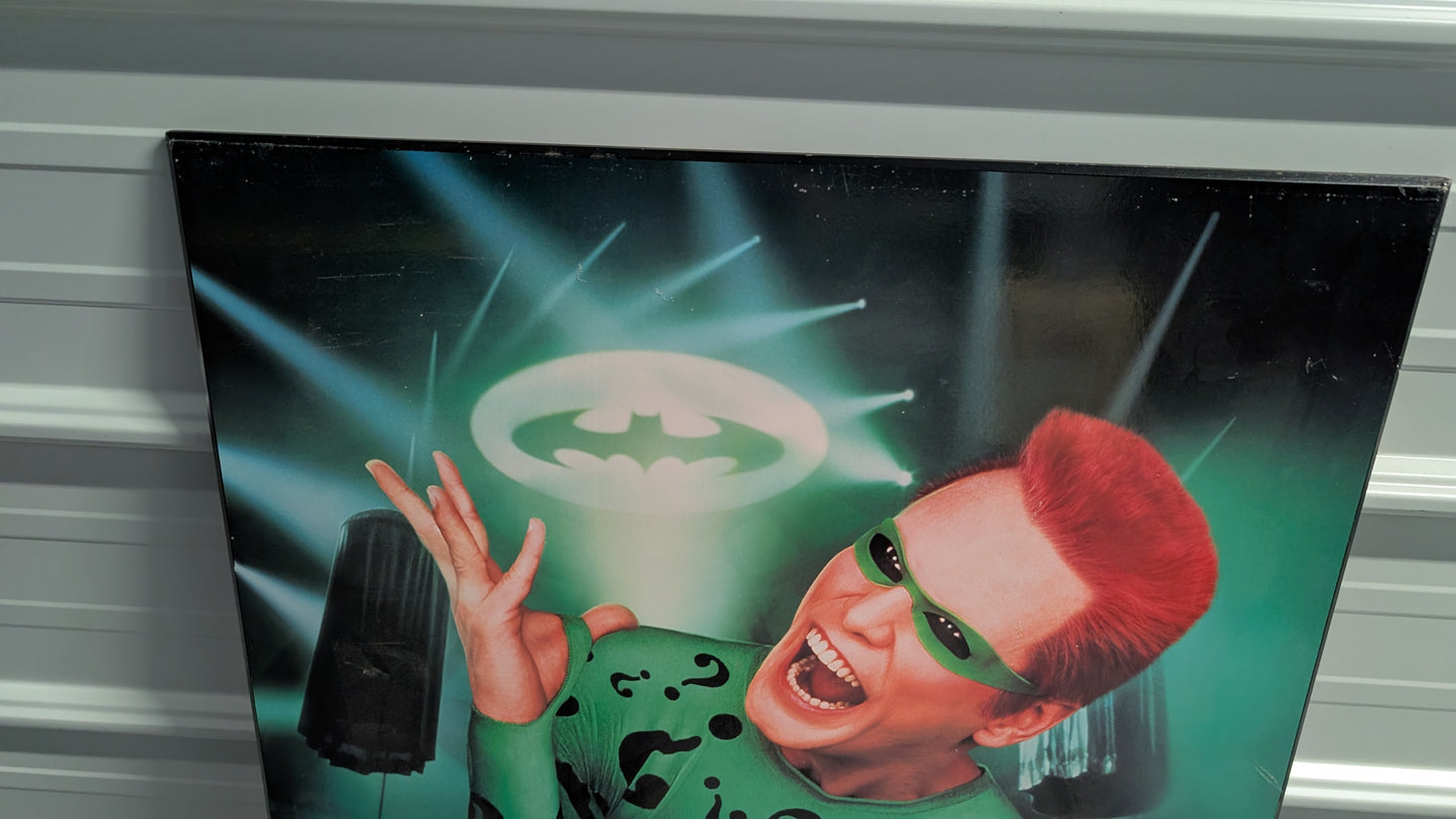Dc comics Vintage Batman Riddler Jim Carrey Wood Panel Wall Art Approx Poster Size