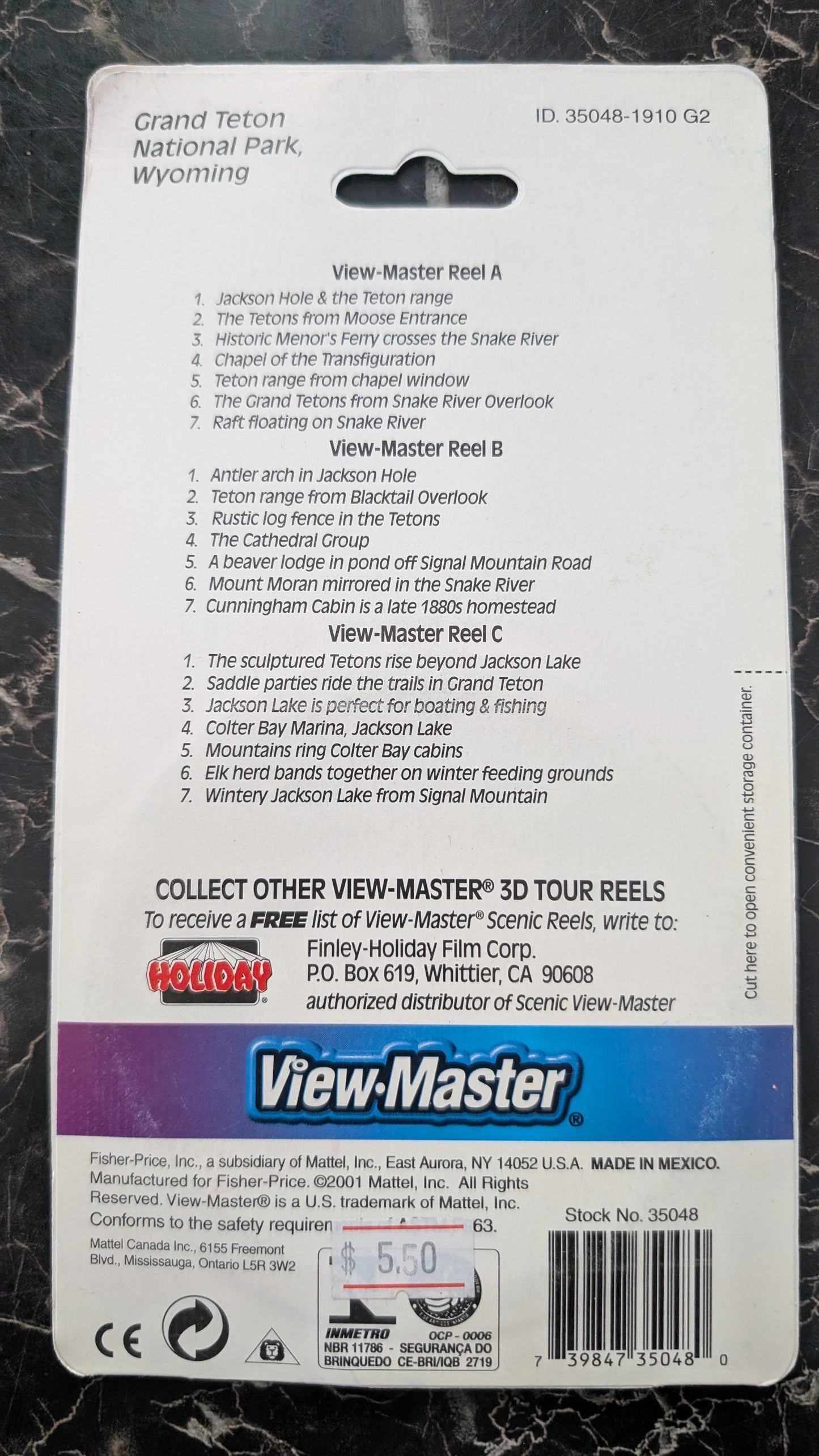 View-Master 3D Tour Reels – Grand Teton National Park – 21 Pictures – New Sealed