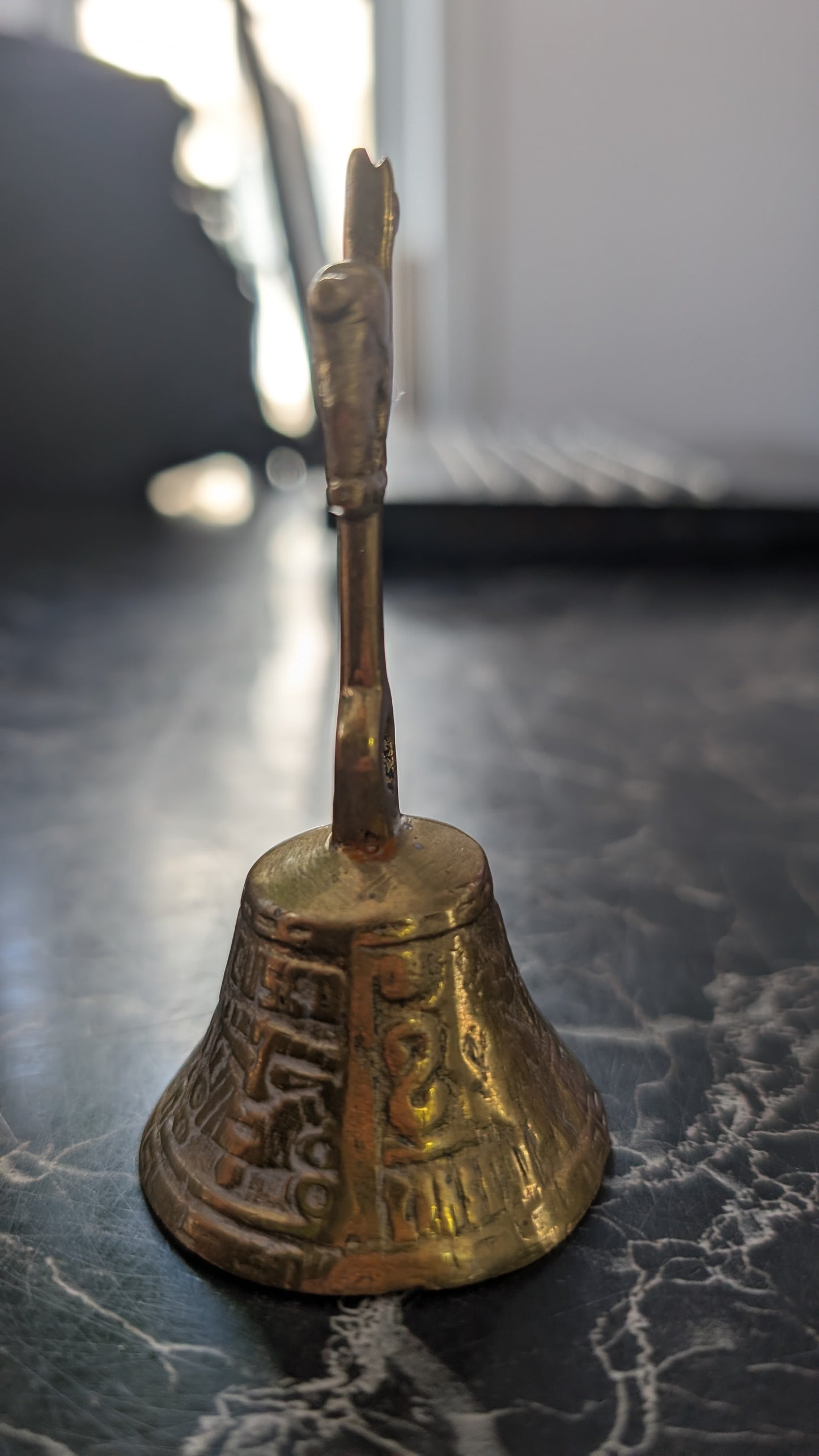 Vintage Brass Llama Bell Andean Peru Folk Art Mid Century Souvenir 3.5”