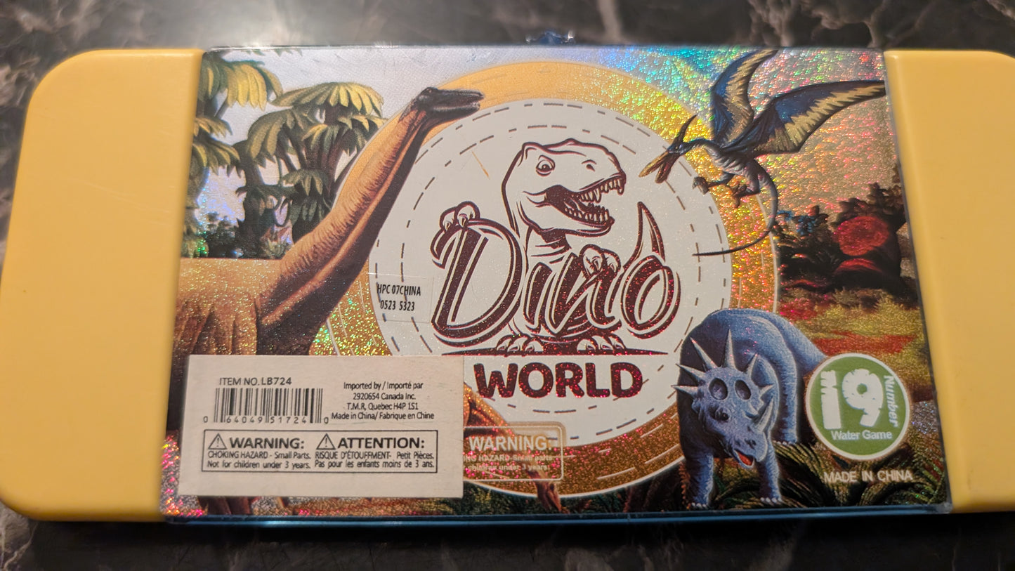 Dino World Handheld Water Ring Game Dinosaur Toy – Classic Push Button Game