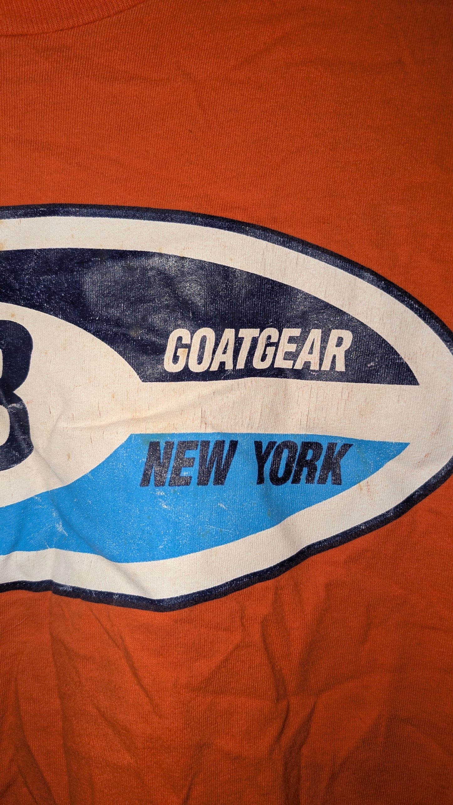 GOATGEAR 1963 New York T-Shirt Orange XL Earl Manigault Pro Series