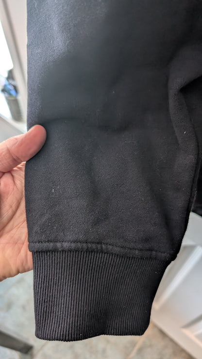 Tommy Hilfiger Full Zip Hoodie Black XXL Fleece Lined Logo Flag Hooded Sweatshirt