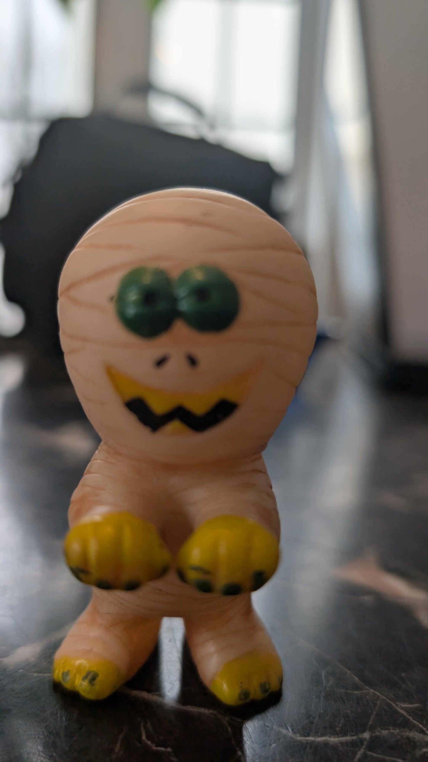 Vintage Loose Halloween Mummy Figure – Cartoony Monster Decoration Toy