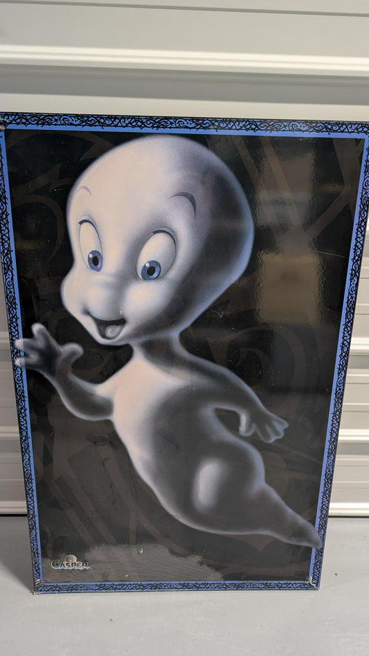 Vintage Casper The Friendly Ghost Wood Panel Wall Art Large Poster Size