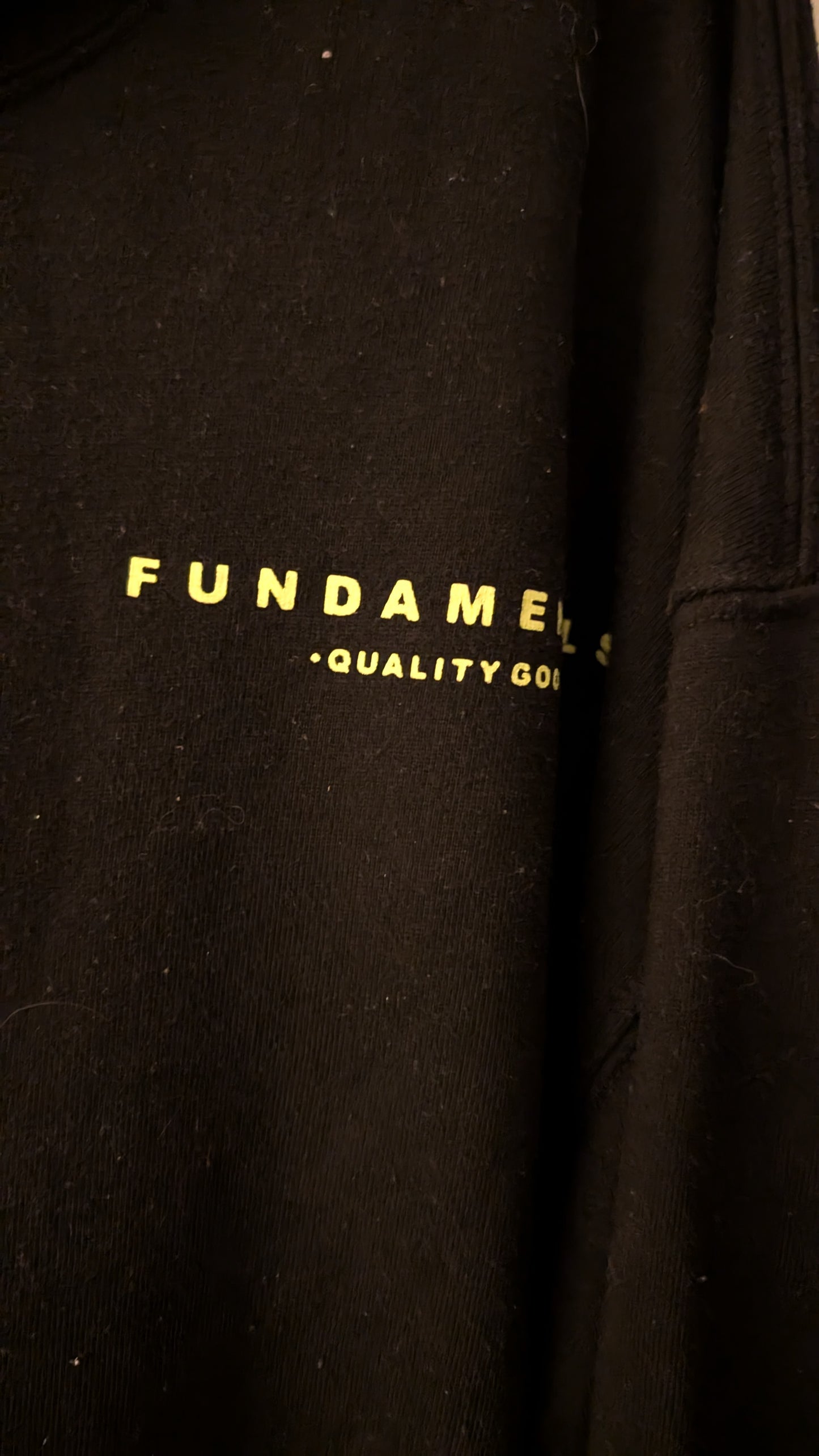 Urban Heritage Fundamentals Hoodie Black Neon Text Globe Graphic Size S/P