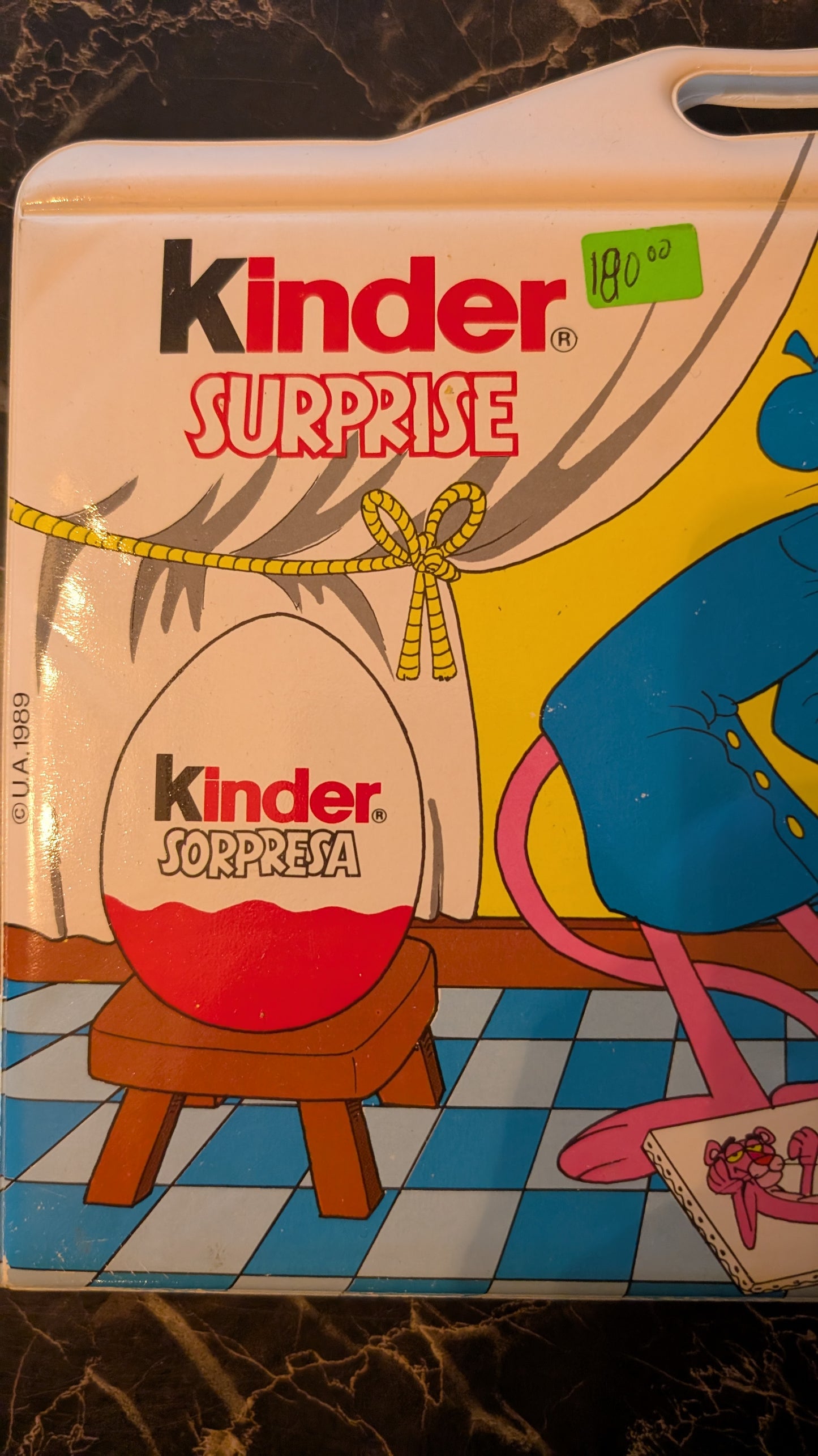 Vintage Kinder Surprise Pink Panther Carry Case 1989 Complete Set – Original Figures