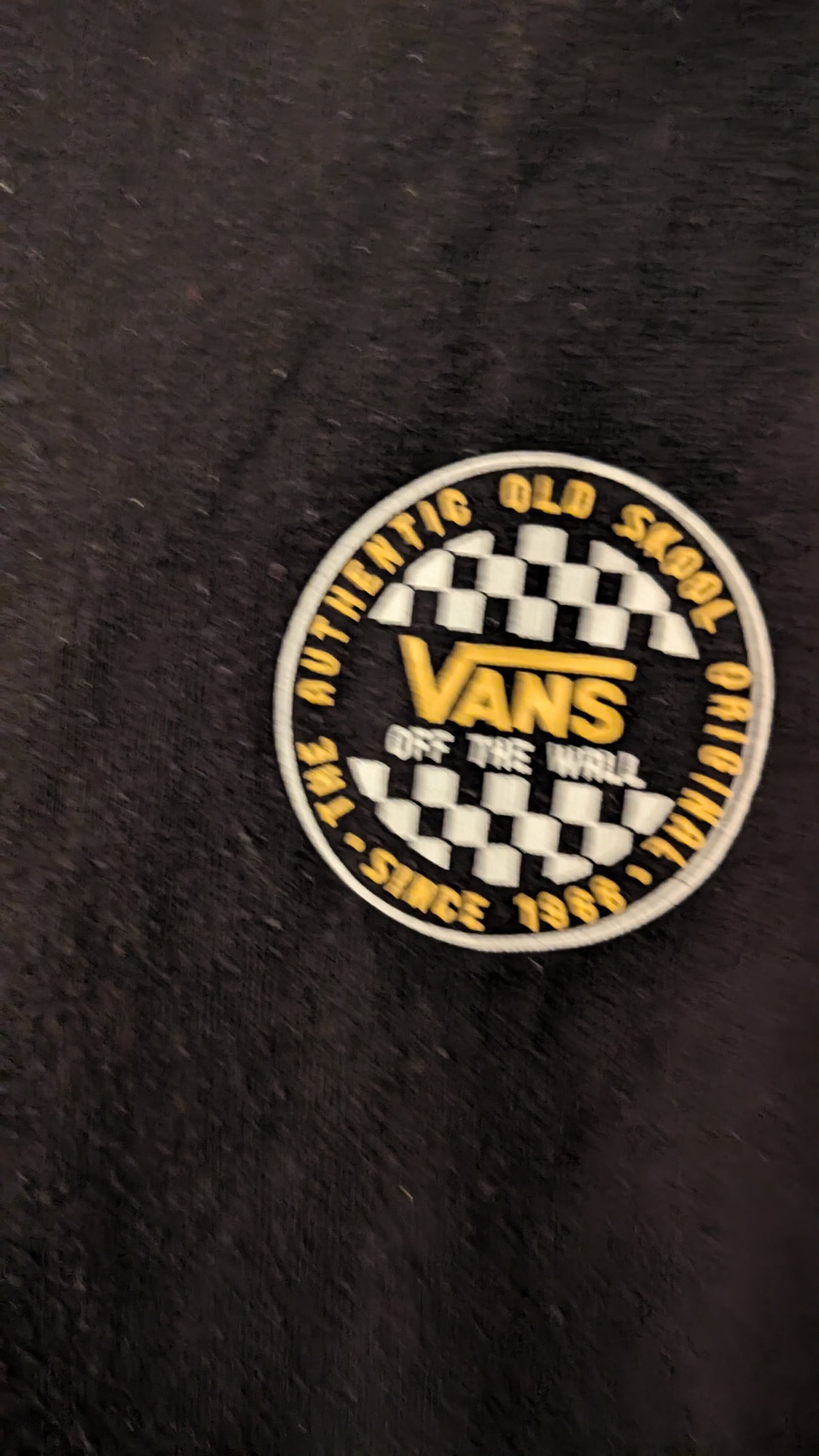 Vans Authentic Old Skool Hoodie Black Checker Logo woman XL