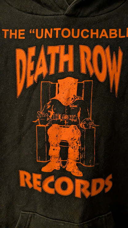 Death Row Records “Untouchable” Hoodie Black Electric Chair Logo Size S/P