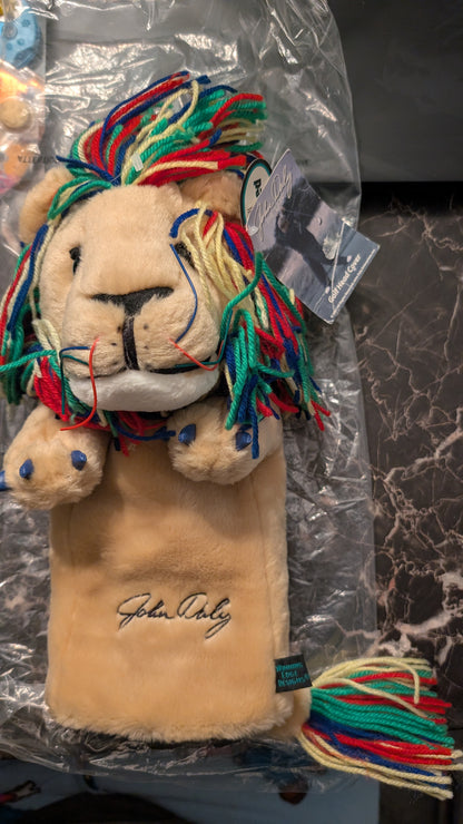 Vintage John Daly Winning Edge Designs Plush Lion Golf Club Driver Cover with tag