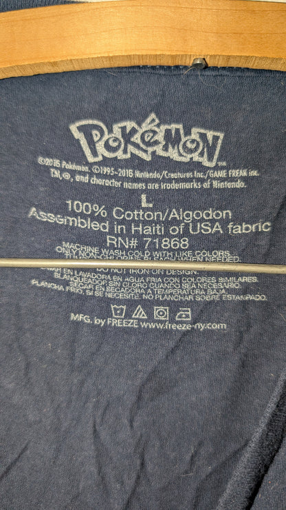 Pokémon Poké Ball Collection T-Shirt Dark Blue Size L Official Nintendo Tee