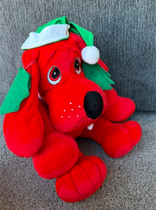 Vintage Clifford Red Dog Christmas Plush 1987 Commonwealth Toy Large Holiday