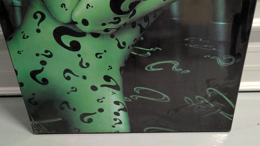 Dc comics Vintage Batman Riddler Jim Carrey Wood Panel Wall Art Approx Poster Size