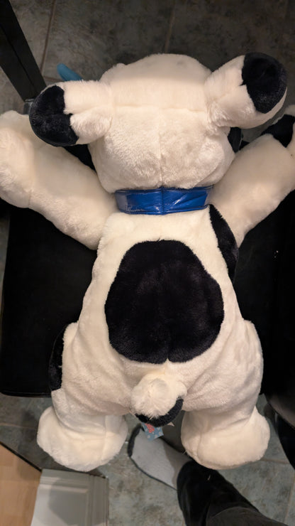 Vtg Cuddly Messengers Fido Dog Plush w/ Flower & Leash 22” 2003 Stuffed Toy