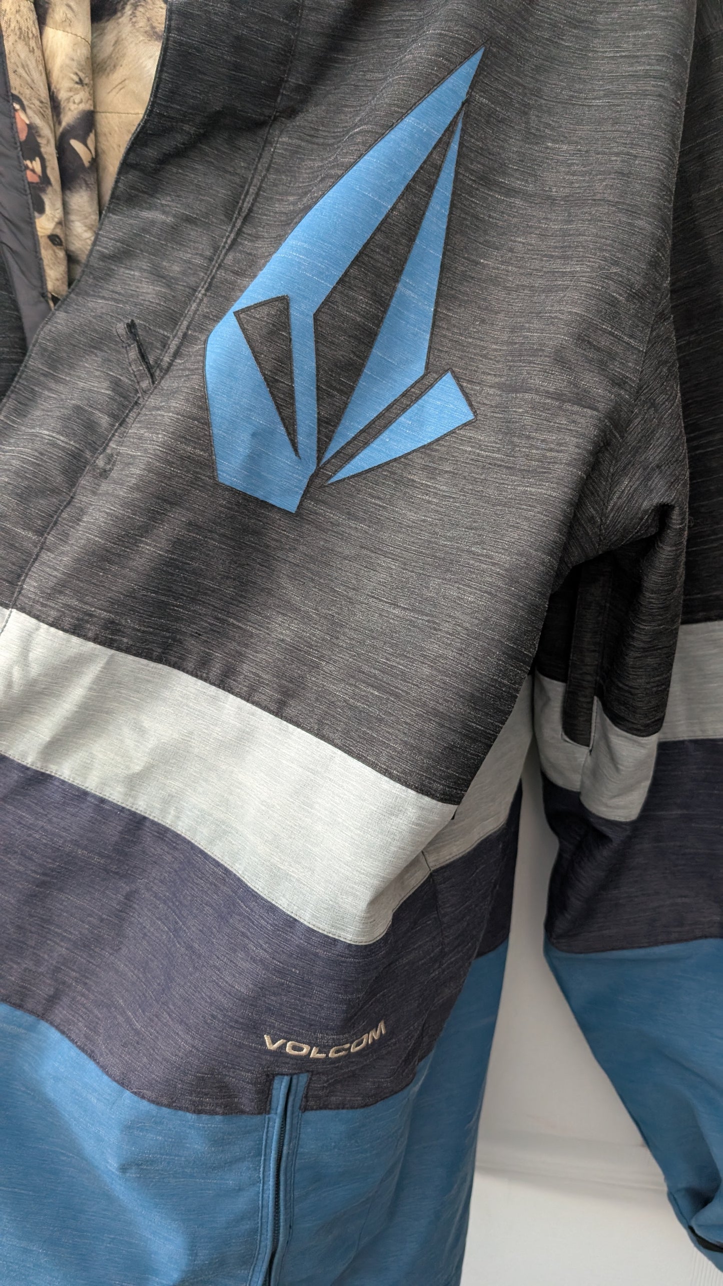 Vest Volcom Snowboard Jacket XL | Let It Storm Insulated Winter Coat Wolf Lining