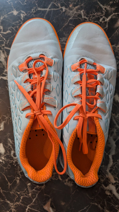 Decathlon Kipsta Indoor Soccer Shoes Futsal IC US 7 EU 40 Gray Orange