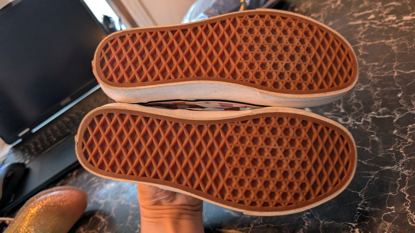 👟Vans Classic Slip-On Checkerboard Multicolor Canvas Shoes US Men 6 Women 7.5