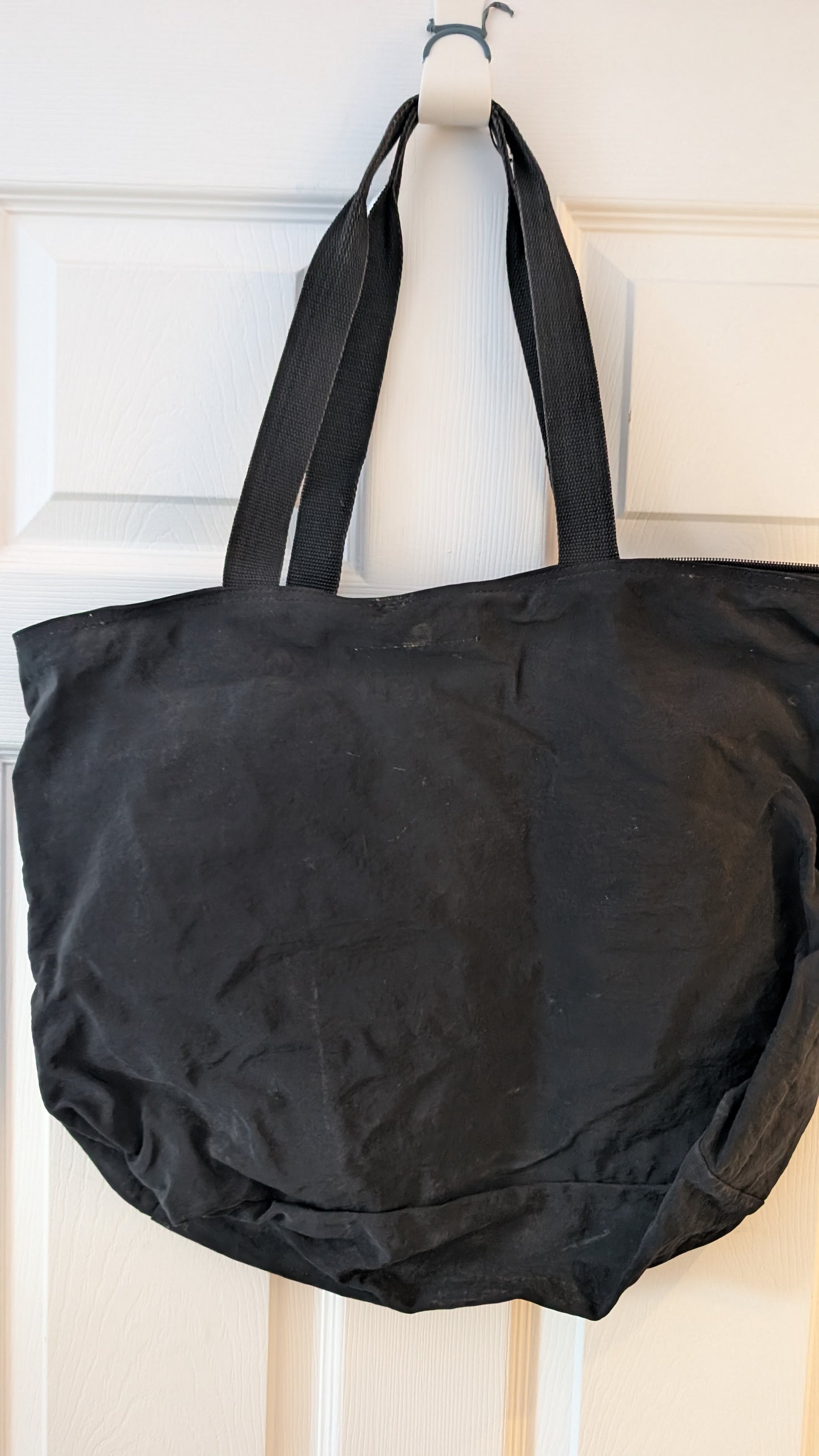 Walt Disney World Shoulder Tote Bag 20" Weekender Black Embroidered Characters