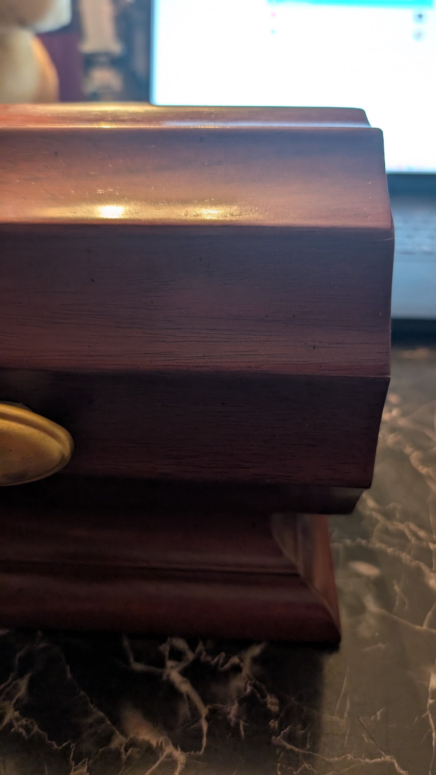 Vintage Solid Wood Keepsake / Jewelry Box – Bomray Company ©2003 – Felt Lined Interior