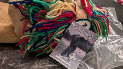 Vintage John Daly Winning Edge Designs Plush Lion Golf Club Driver Cover with tag