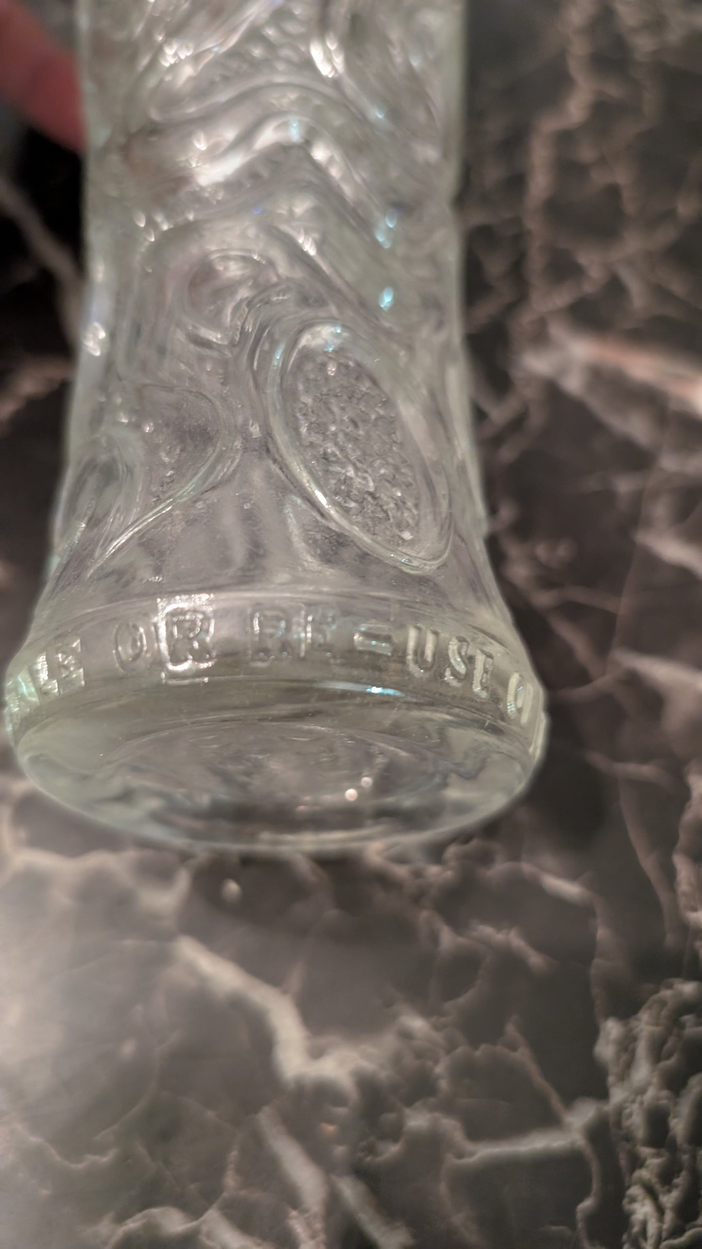 Vintage Italian Glass Decanter Bottle “LAW FORBIDS SALE OR THIS BOTTLE” Italy