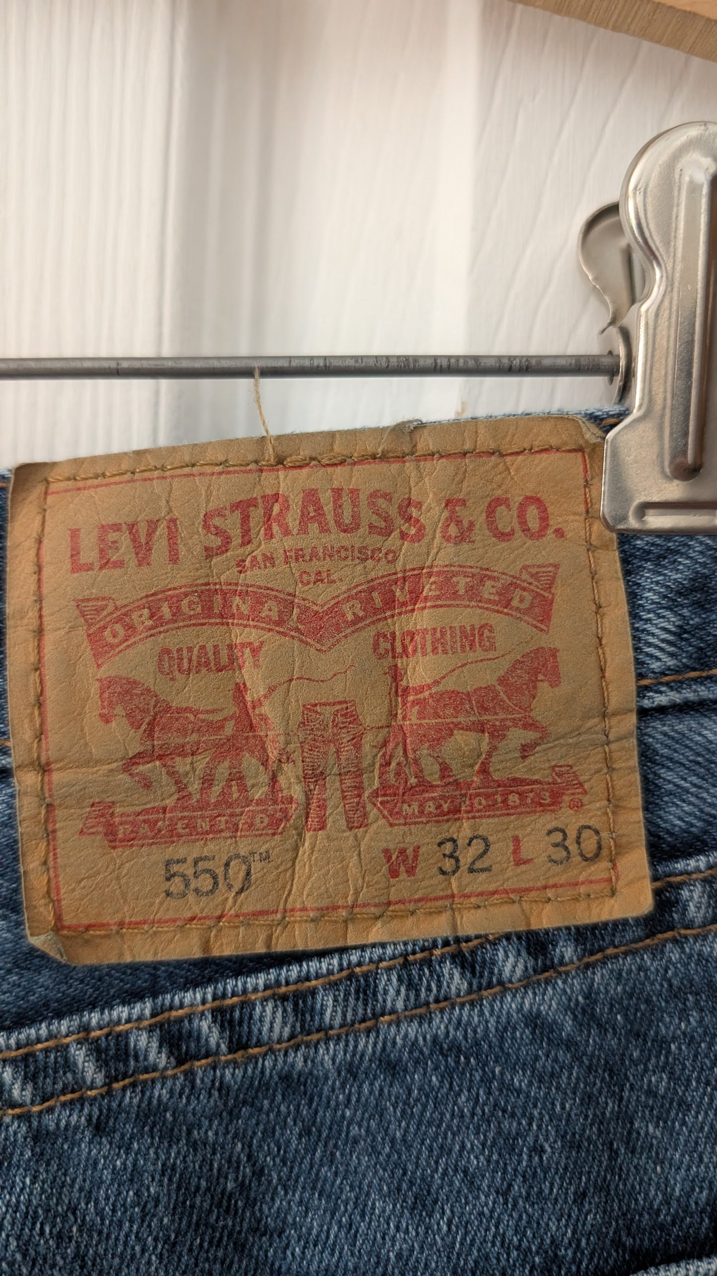Levi’s 550 Relaxed Fit Jeans W32 L30 Blue Denim Original Riveted Pants
