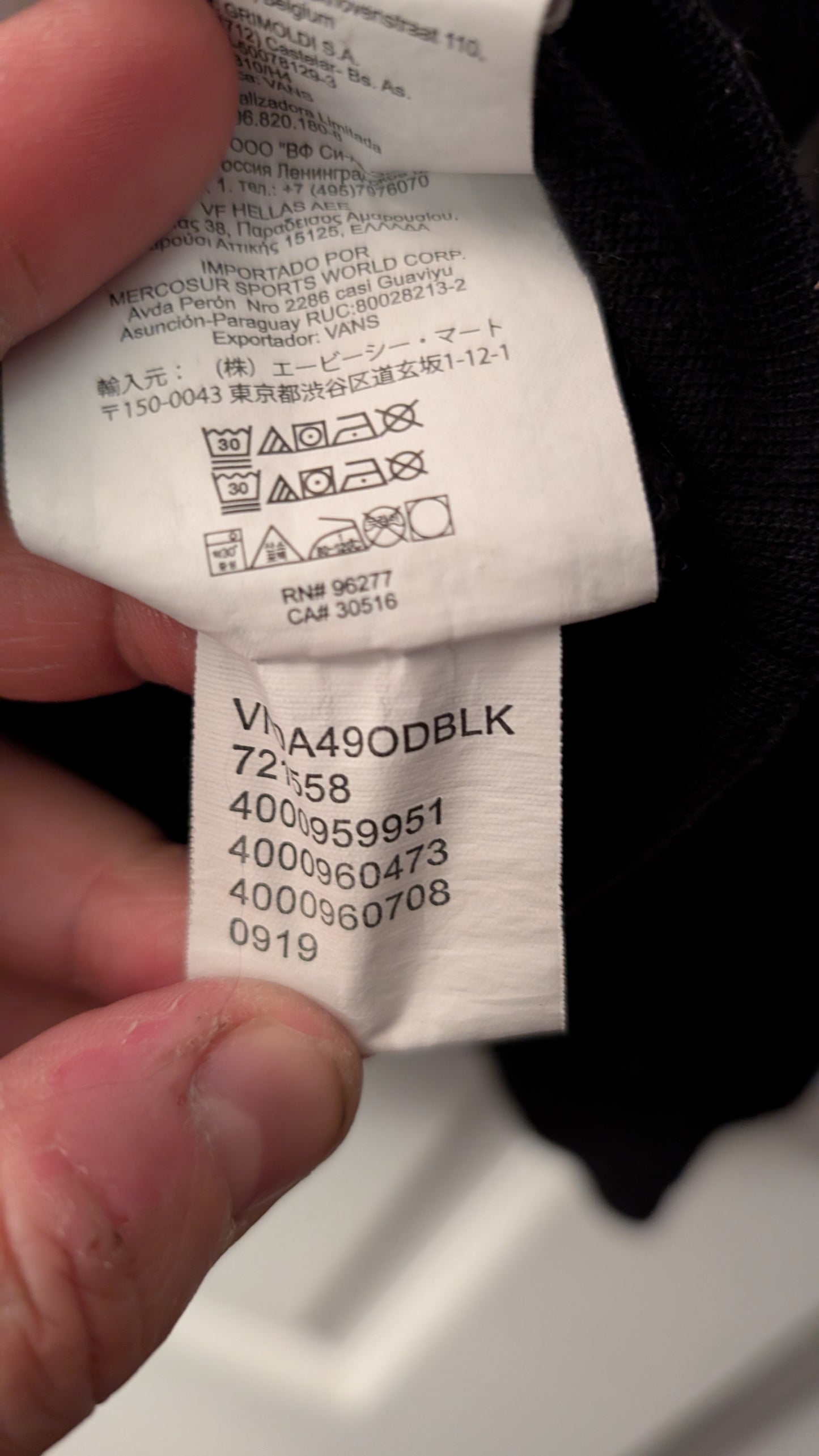 Vans Authentic Old Skool Hoodie Black Checker Logo woman XL