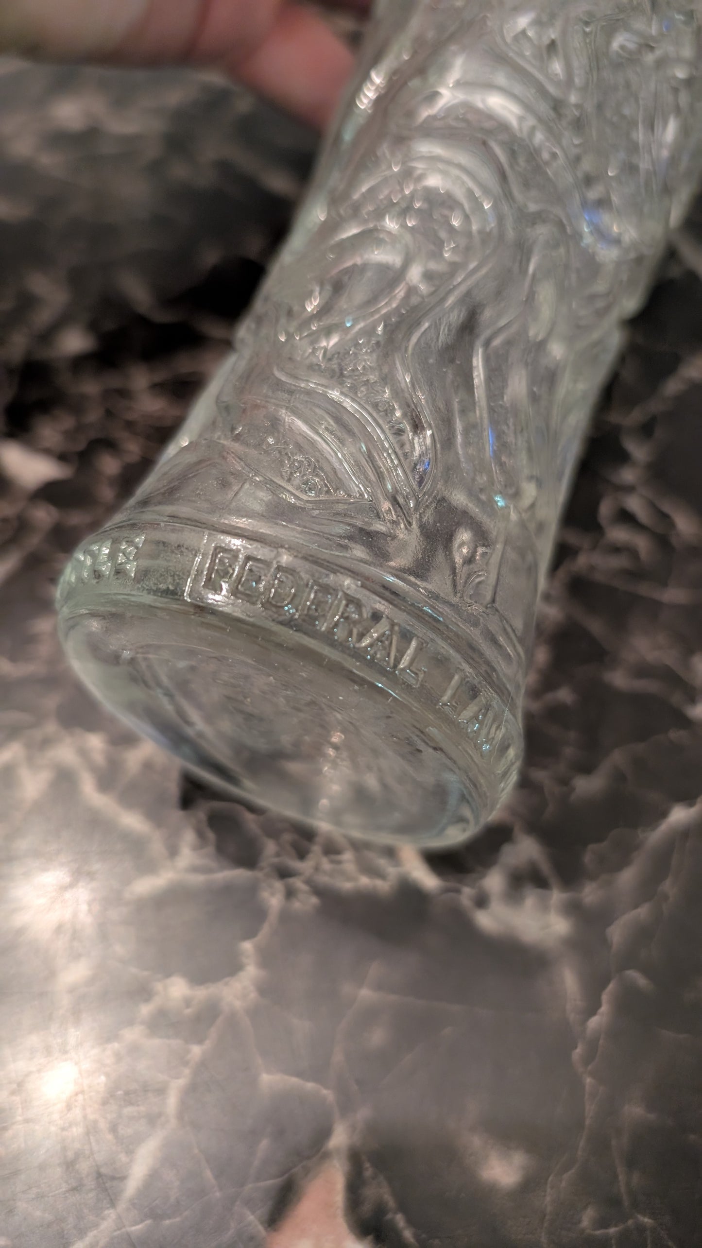 Vintage Italian Glass Decanter Bottle “LAW FORBIDS SALE OR THIS BOTTLE” Italy