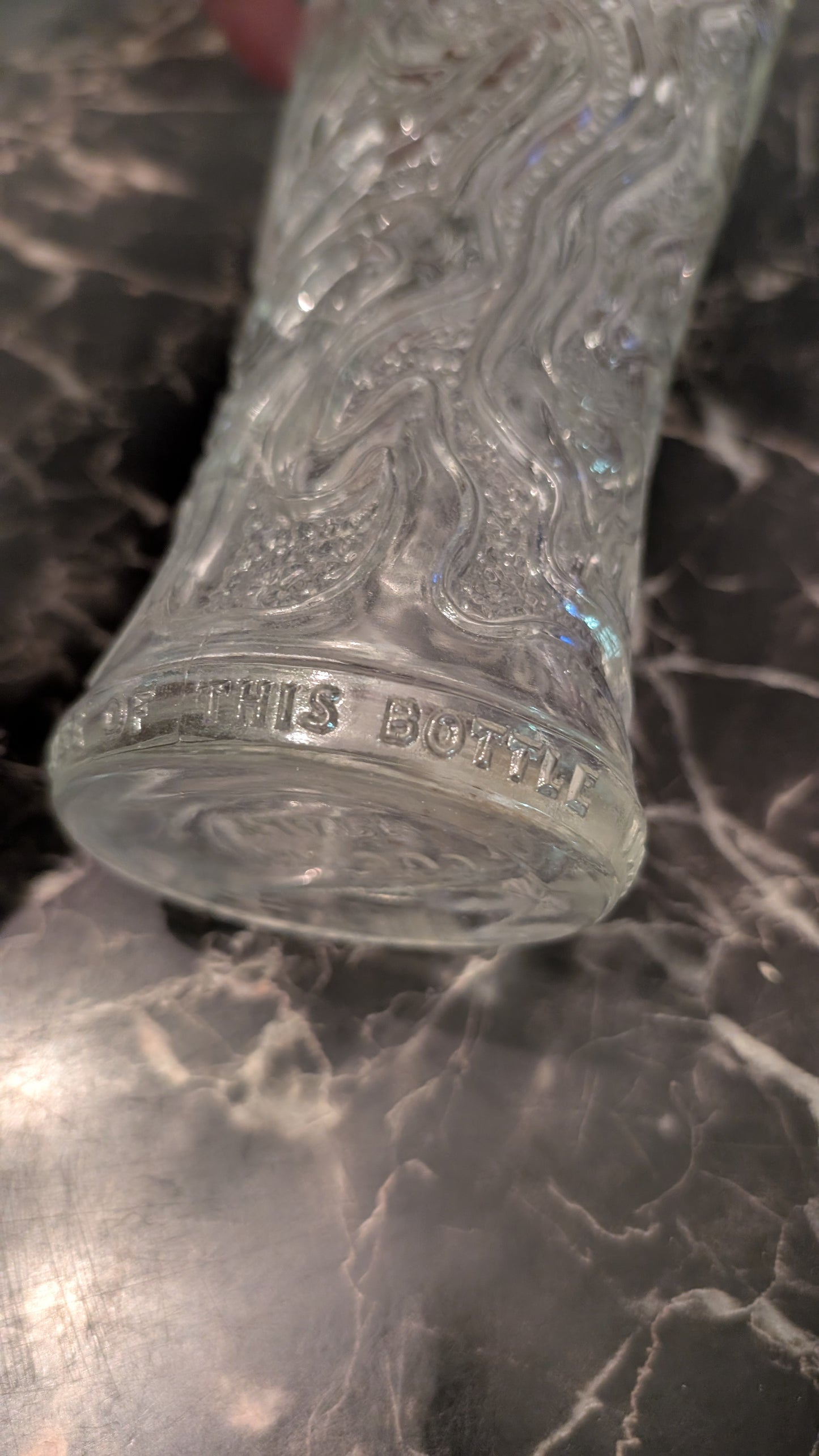 Vintage Italian Glass Decanter Bottle “LAW FORBIDS SALE OR THIS BOTTLE” Italy