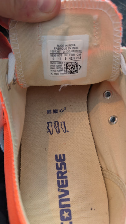 Converse Chuck Taylor All Star Low Orange Canvas Shoes Unisex mens US 9 EU 42.5 155735C