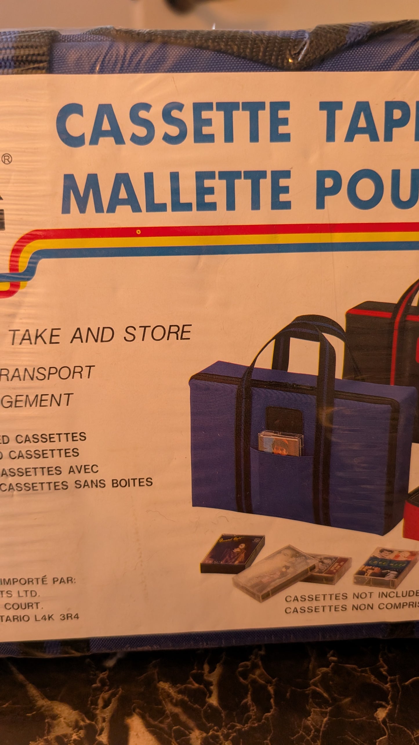 Vintage 1980s Tape Mate Cassette Tape Carrying Case Holds 30–48 Tapes Adjustable Strap