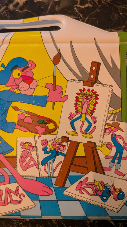 Vintage Kinder Surprise Pink Panther Carry Case 1989 Complete Set – Original Figures