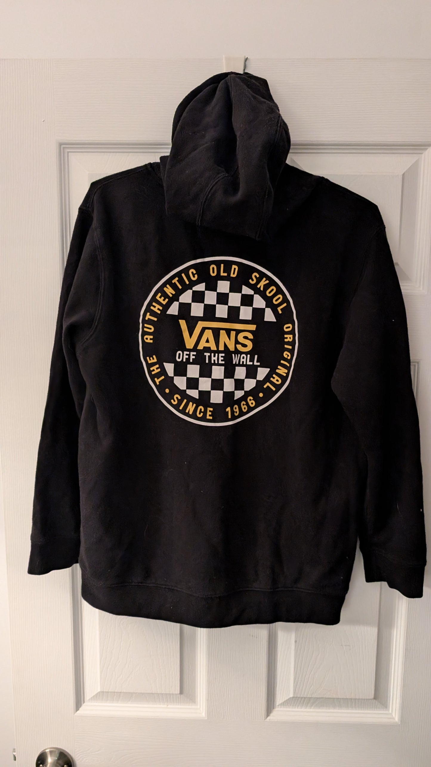 Vans Authentic Old Skool Hoodie Black Checker Logo woman XL
