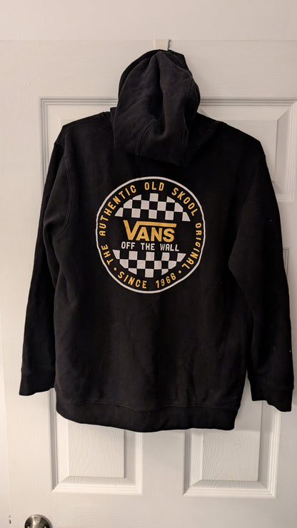 Vans Authentic Old Skool Hoodie Black Checker Logo woman XL