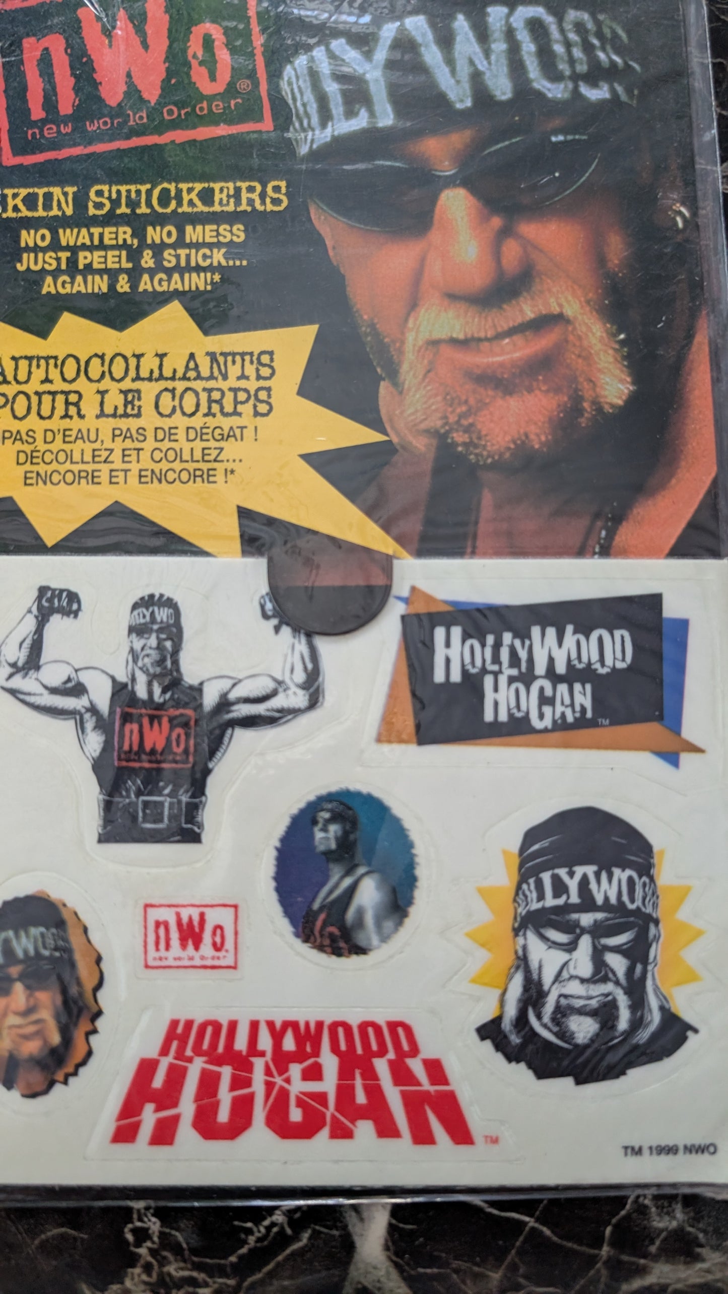 nWo Hollywood Hogan BodyCals Skin Stickers – WCW NWO – New Sealed (1999)