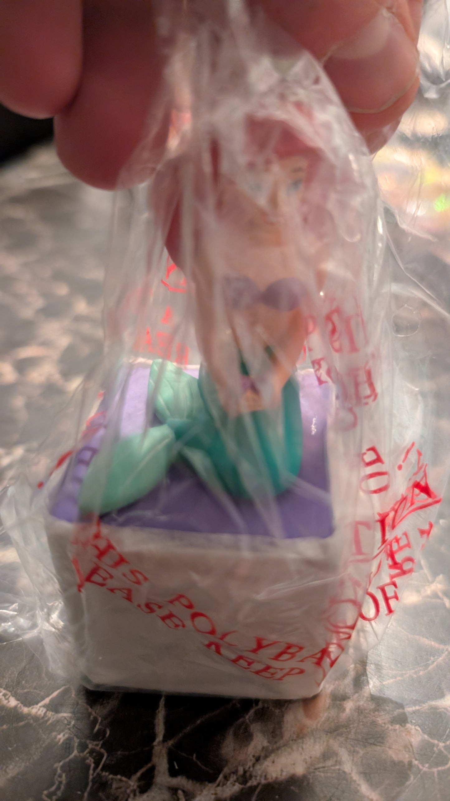 Grolier Collectibles Disney The Little Mermaid Ariel Figurine mini statue Purple Base NEW