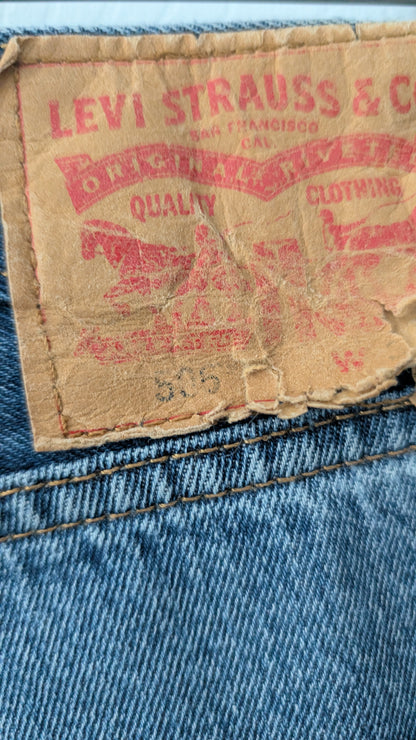 Levi’s 505 5-Pocket Blue Jeans Men’s 38x32 | Classic Fit | Distressed Leather Patch