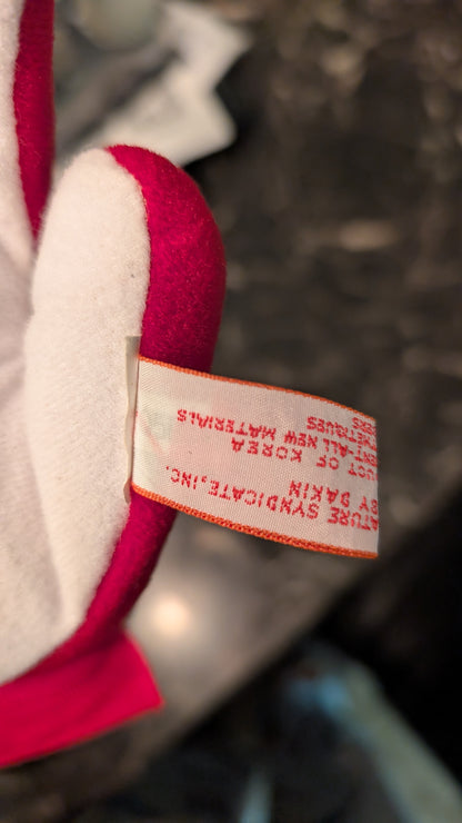 12" VINTAGE 1983 GARFIELD ODIE CHRISTMAS PUPPY DOG W CANE STUFFED Dakin PLUSH