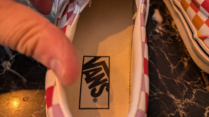 👟Vans Classic Slip-On Checkerboard Multicolor Canvas Shoes US Men 6 Women 7.5