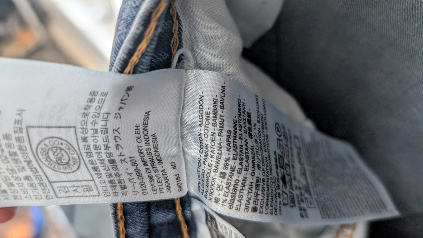 Levi’s 505 Regular Fit Jeans Men’s W36 L29 Blue Straight Leg Denim Zip Fly