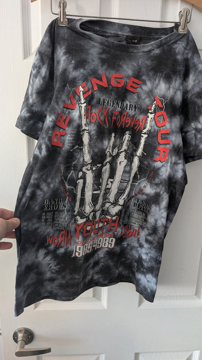 P.O.D. Youth of the Nation Tie Dye T-Shirt Unisex small Black Graphic Rock Tee