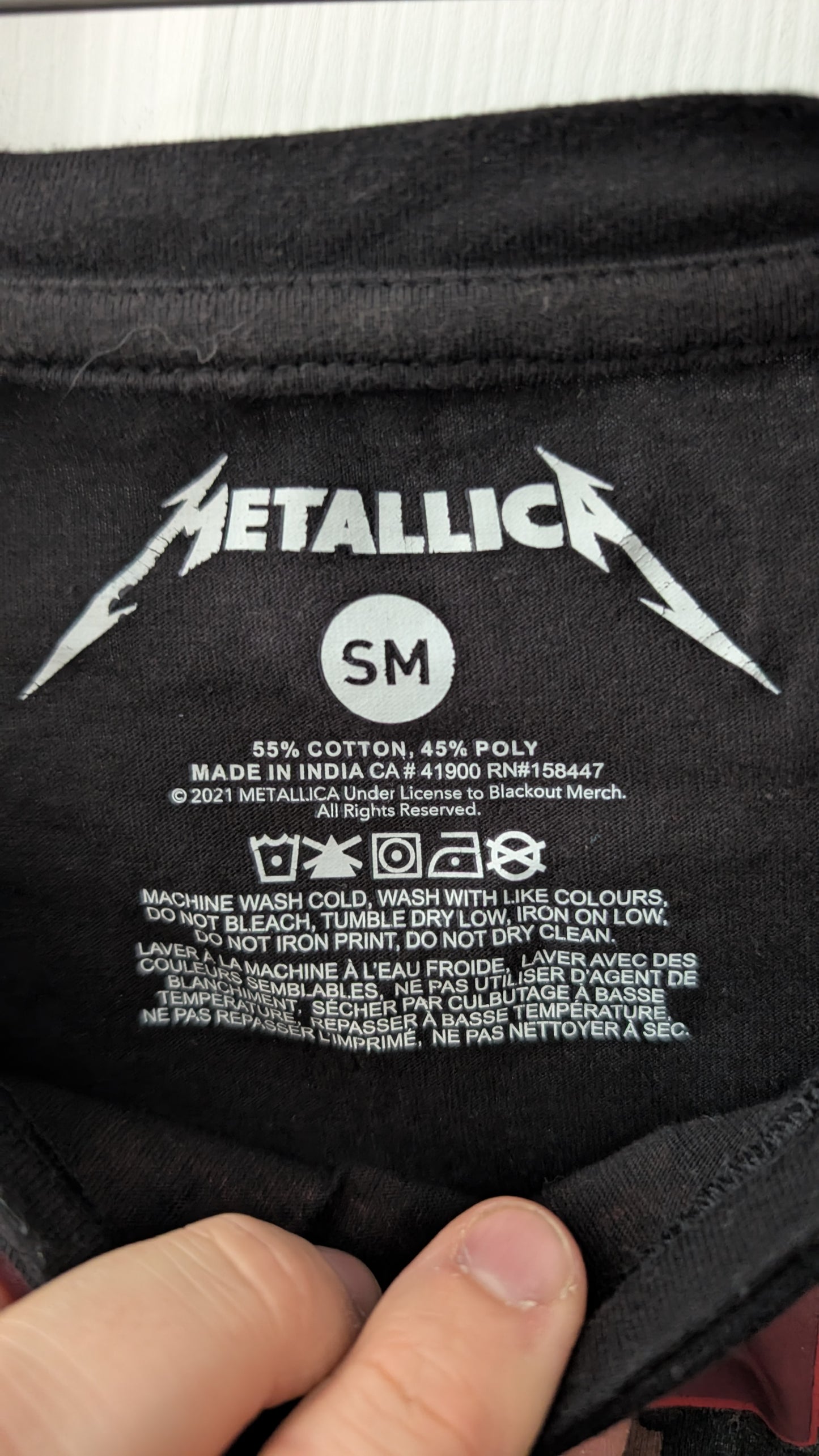 Metallica Graphic T-Shirt Black Size Small Licensed Band Tee 2021 Skull Rider Art