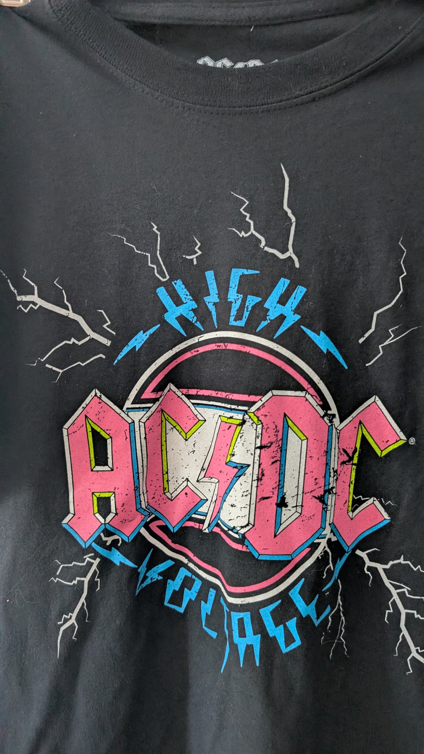 AC/DC High Voltage Graphic T-Shirt Black Size Small 2019 Licensed Band Tee